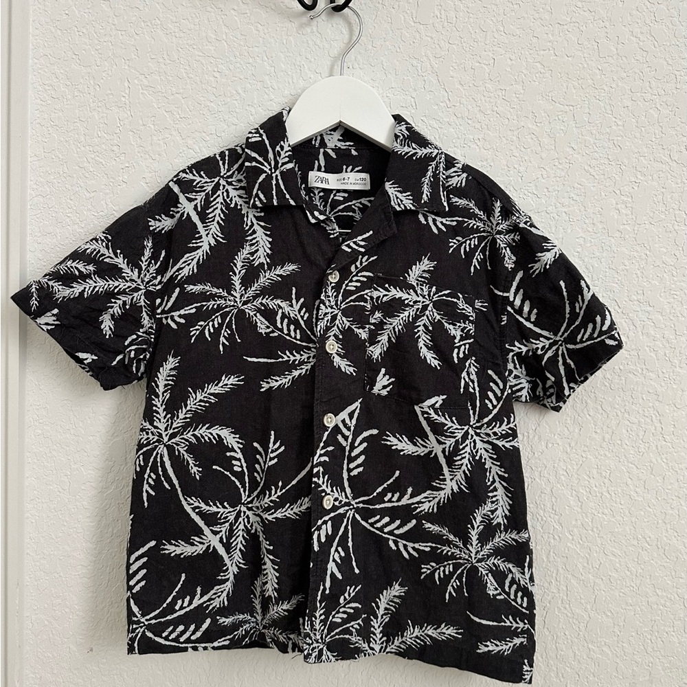 ZARA KIDS 
PALM TREE PRINT SHIRT